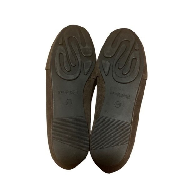 Gentle Souls Kenneth Cole Loafer Eugene Ruffle Leather Flat Bronze Metallic Sz 9 - Picture 3 of 7